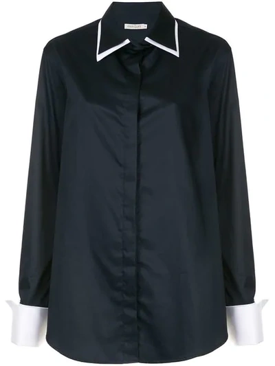 Anna Quan Contrast Collar Shirt In Blue