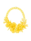 Isabel Marant Statement Floral Necklace In Yellow & Orange
