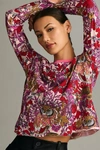 Maeve Long-sleeve Printed Tee In Multicolor