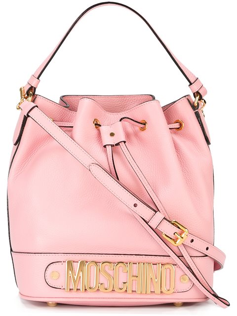 Moschino Logo Bucket Bag | ModeSens