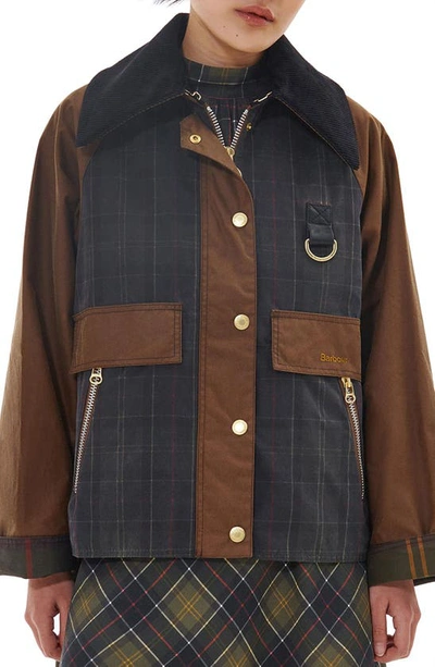 Barbour Premium Waxed Cotton Jacket In Brown