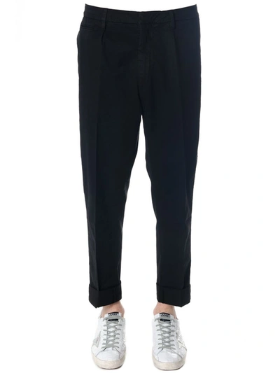 Dondup Frankie Stretch Cotton Trousers In Black