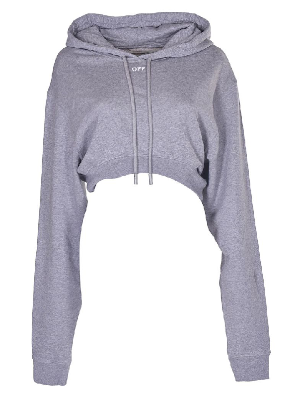 off white cropped hoodie