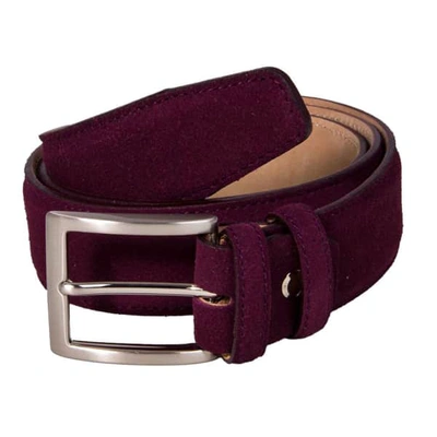 40 Colori Burgundy Trento Leather Belt