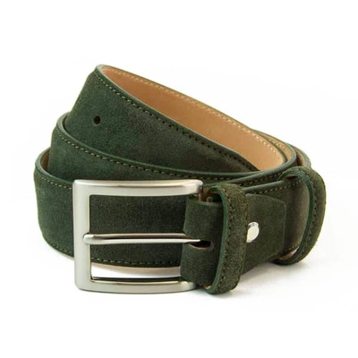 40 Colori Olive Green Trento Leather Belt
