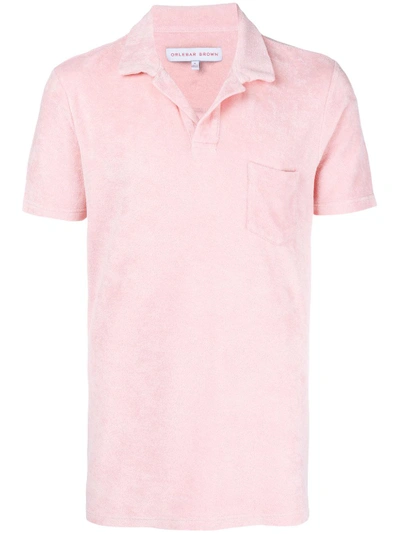 Orlebar Brown Terry Polo Shirt - Pink In Pink