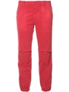 Nili Lotan Cropped French Military Trousers - Red