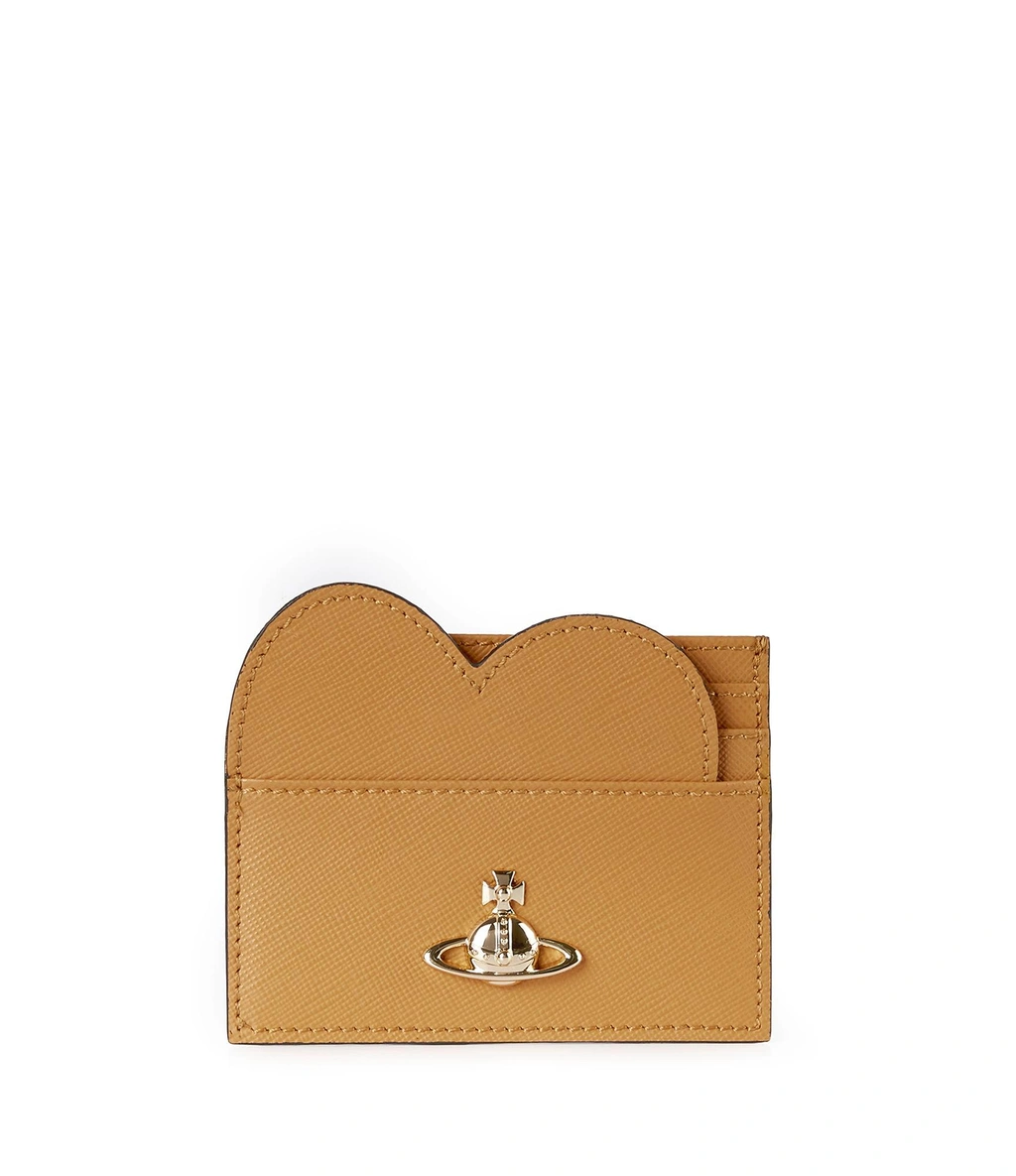 Vivienne Westwood■25SS_Saffiano Heart Card Holder Pink Heart Card Holder by Vivienne Westwood on Sale
