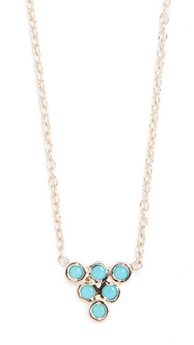 Ariel Gordon Jewelry Turquoise Triad Necklace In Gold/turquoise