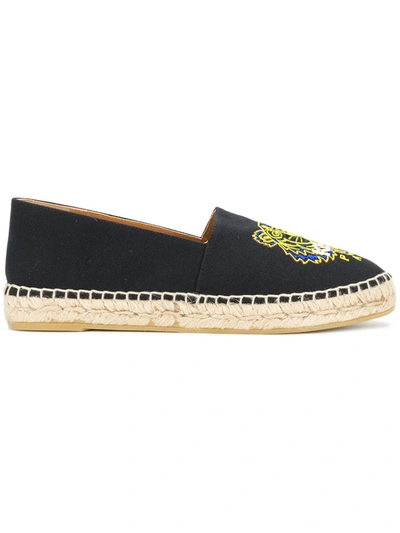 Kenzo Black Canvas Classic Tiger Espadrilles