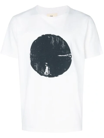 Folk Printed T In White