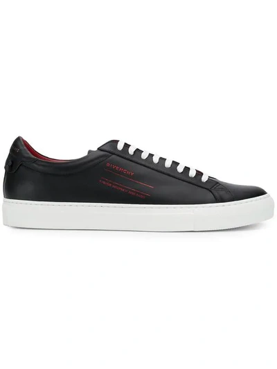 Givenchy Men's Urban Leather Logo-sides Street Sneakers In Black