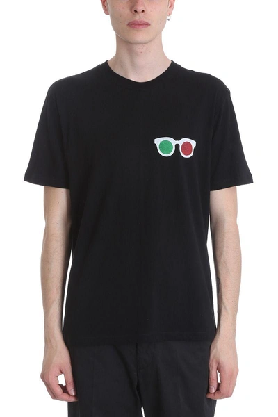 Society Black Cotton T-shirt