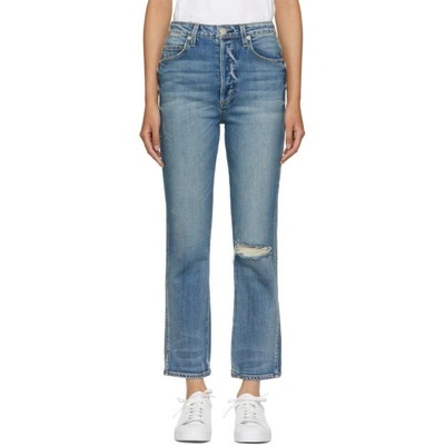Amo Blue Chloe Cropped High-rise Jeans In 150 Girl Cr