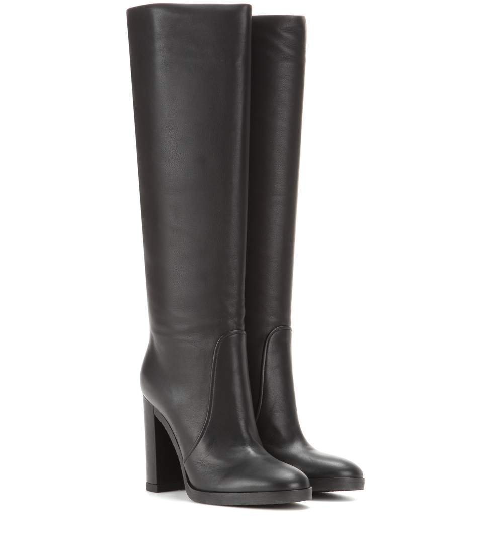 Gianvito Rossi Vermont Leather Boots In Black | ModeSens