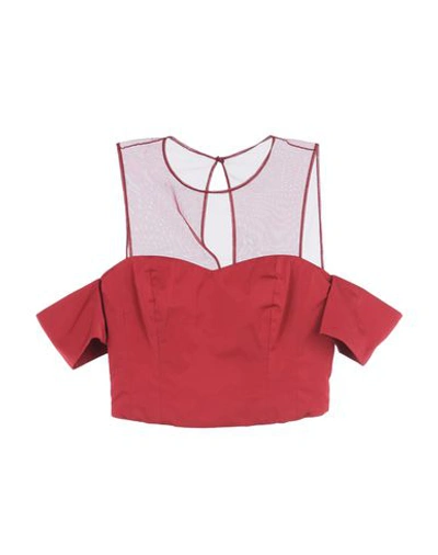 Pinko Tops In Brick Red