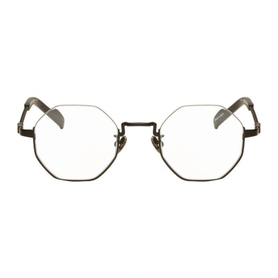 Yohji Yamamoto Black Hexagonal Glasses In 1 Bk-m