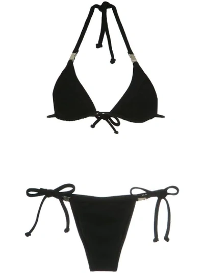 Amir Slama Buckle Bikini Set In Black