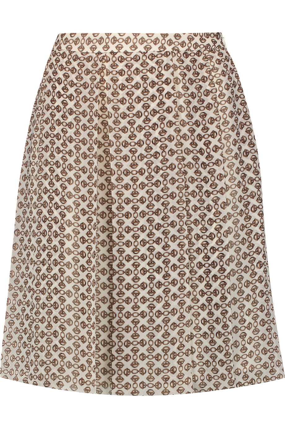 Tory Burch Pleated Printed Silk-chiffon Skirt | ModeSens