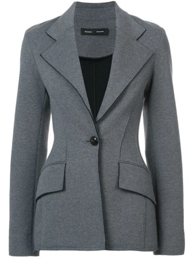 Proenza Schouler Single-breasted Notched-collar Tailored Blazer In Grey
