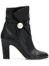 Jimmy Choo Bethanie 100 Leather Ankle Boots In Black