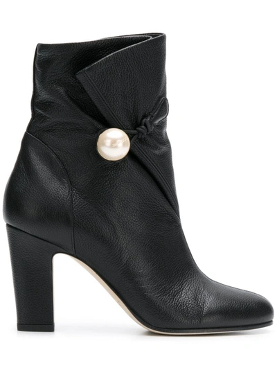 Jimmy Choo Bethanie 100 Leather Ankle Boots In Black