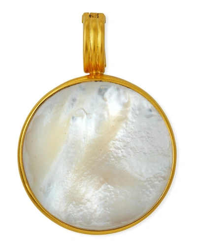 Dina Mackney Round Mother-of-pearl Pendant In White