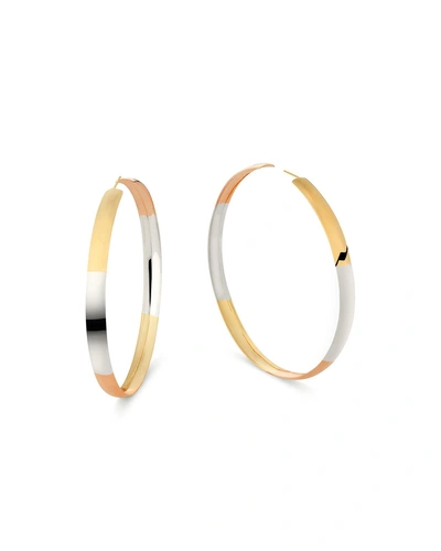 Lana 14k Tricolor Bubble Hoop Earrings, 80mm In Multi