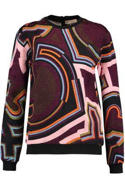 Emilio Pucci Printed Jacquard Sweatshirt In Plum