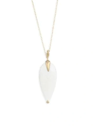 Annette Ferdinandsen Women's Fauna White Agate & 18k Yellow Gold Pendant Necklace