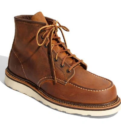 Red Wing 6 Inch Moc Toe Boot In Copper Brown- 1907