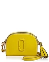 Marc Jacobs Shutter Small Leather Crossbody In Sunshine Yellow/silver