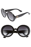 Gucci Round Gradient Acetate Sunglasses In Black