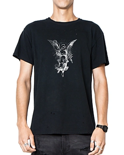 Patron Saint Of Skull Angel Crewneck Tee In Vintage Black