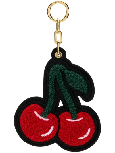 Chaos Exclusive Exclusive Cherry Cotton-terry Keychain In Red