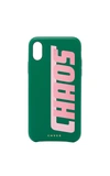 Chaos Leather Iphone X Case In Green