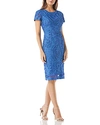 Js Collections Embroidered Soutache Dress In Cobalt