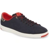 Cole Haan Grandpro Tennis Shoe In Marine Blue Nubuck