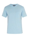 Vilebrequin Logo-embroidered Cotton T-shirt In Light Blue