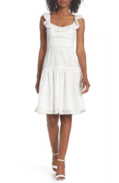 Adelyn Rae Charmaine Lace Sundress In White