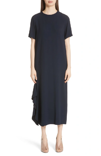 Max Mara Trofeo Ruffle Dress In Ultramarine