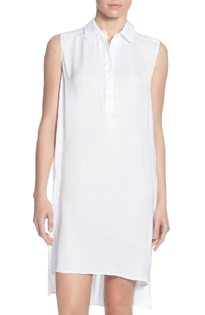 Catherine Catherine Malandrino Stella High/low Tunic Top In Bright White