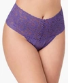 Hanky Panky Plus Size Retro Thong 9k1926x In Purple Beet