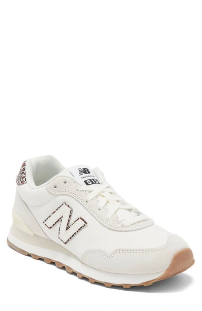 New Balance 515 Suede Sneaker In Sea Salt/ Mahogany