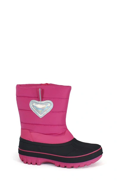 Yoki Kids' Yulie Heart Snow Boot In Pink