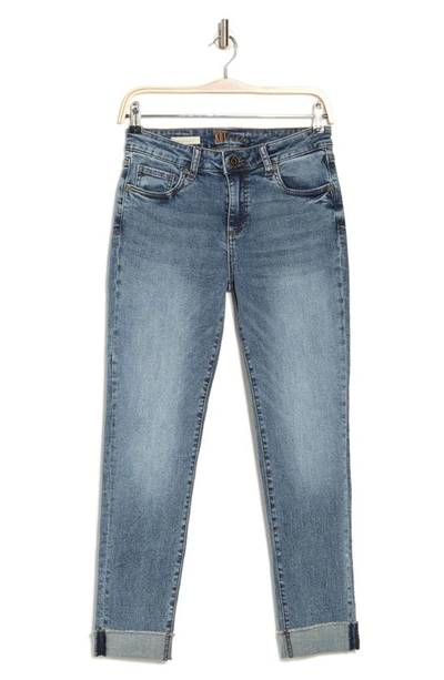 Kut From The Kloth Asher Frayed Cuffed Straight Leg Jeans In North Gypsophila
