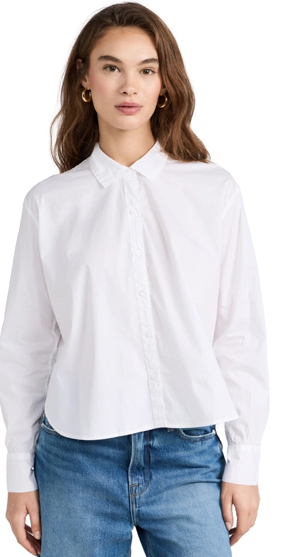 Splendid Cotton Stretch Poplin Button-up Shirt In White