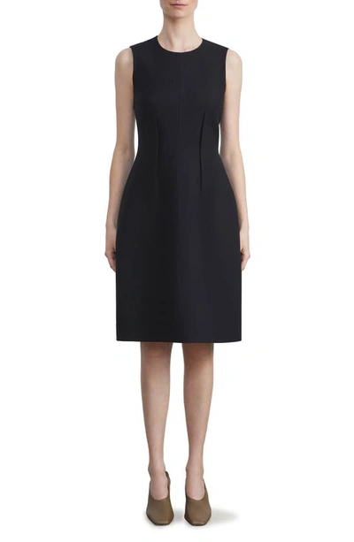 Lafayette 148 Harpson Finesse Crepe Sheath Dress In Black