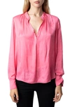 Zadig & Voltaire Tink Satin Blouse In Rubber