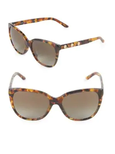 Versace 57mm Cat-eye Sunglasses In Havana